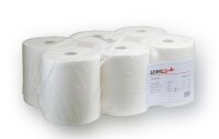Handtuchrollen SemyTop - mit Spezialkern - 3-lagig - weiß - 6 Rollen