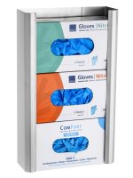 MediQo-line Handschuhspender TRIO - verstellbar - Edelstahl