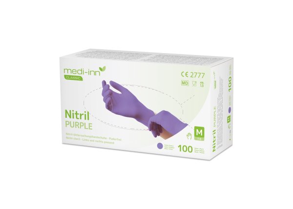 Medi-Inn Nitril Purple - lila - puderfrei - Gr. XS - XL - 1000 Einmalhandschuhe