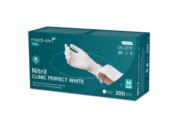 Medi-Inn Pro Clinic Perfect White - Gr. S - XL - puderfrei - 2000 Einmalhandschuhe