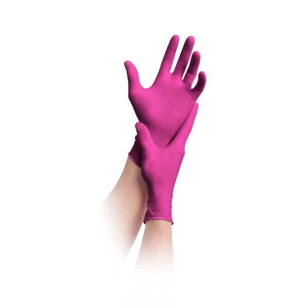 MaiMed solution 100 magenta - 1000 Nitrilhandschuhe - pink - Gr. S - XL