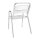 Bolero Bistrostühle mit Unterarmlehne - Aluminium - 4 Stühle - silber