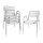 Bolero Bistrostühle mit Unterarmlehne - Aluminium - 4 Stühle - silber