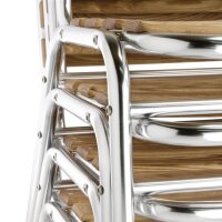 Bolero Bistrostühle Eschenholz - Alu + Holz - 4 Stühle