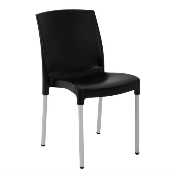 Bolero Bistrostühle mit Ablaufloch - Kunststoff - schwarz - 4 Stühle