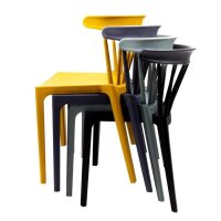 Stühle Windson Polypropylen - ockergelb - 4 Stühle - Kunststoffstühle