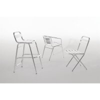 Bolero PP Sessel- und Tischgeflecht-Set - Grau - Kunststoff - 3tlg.