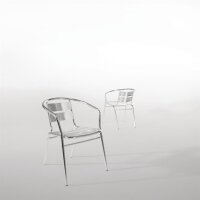 Bolero PP Sessel- und Tischgeflecht-Set - Grau - Kunststoff - 3tlg.