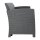 Bolero PP Sessel- und Tischgeflecht-Set - Grau - Kunststoff - 3tlg.