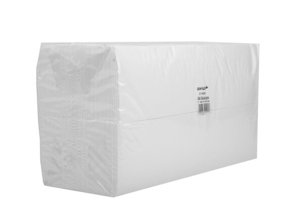 Tafelserviette SEMYtop - 3-lagig - Kopffalz - weiß - 40x40 cm - 1000 Servietten