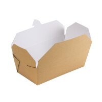 Menüklappbox Sobsy (ungeteilt) aus Zuckerrohr - 200 Boxen - 100% kompostierbar