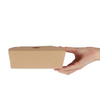 Menüklappbox Sobsy (ungeteilt) aus Zuckerrohr - 200 Boxen - 100% kompostierbar