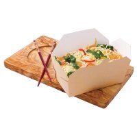 Menüklappbox Sobsy (ungeteilt) aus Zuckerrohr - 200 Boxen - 100% kompostierbar