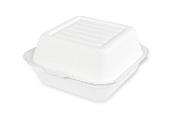 Hamburgerbox Sobsy aus Zuckerrohr - 500 Boxen - 100% kompostierbar