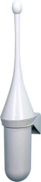 PlastiQline Toilettenbürstenhalter - Kunststoff - WC-Bürstehalter - weiß