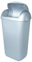 PlastiQline Hygienebehälter - 23 L - Kunststoff - Mülleimer - Edelstahl Optik oder weiß