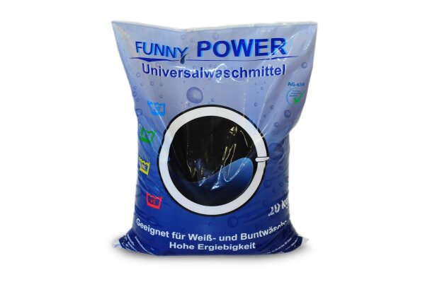 Funny POWER Universalwaschmittel 20 kg, 30/60/95 °C - für Weiß- und Buntwäsche