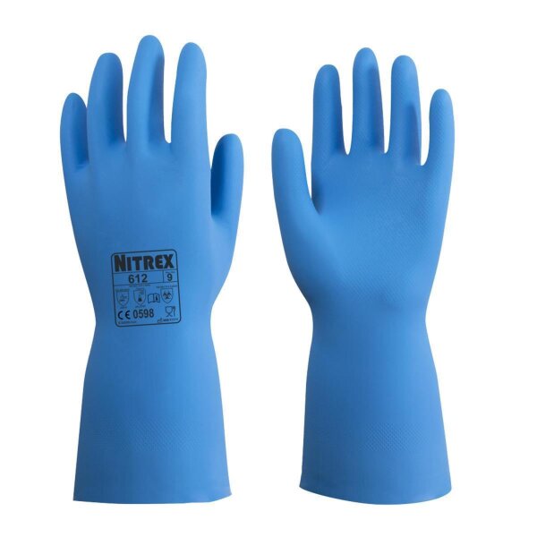Arbeitshandschuhe - 100 Paar Nitrex 612 - blau - Gr. XS - XXL - Nitrilhandschuhe