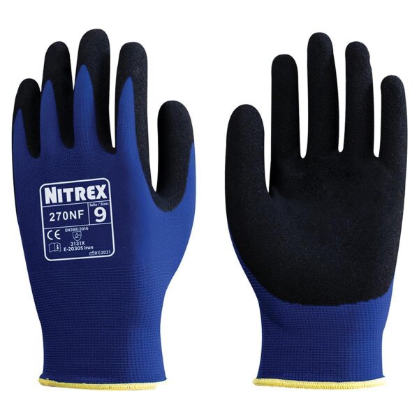 Arbeitshandschuhe - 100 Paar Nitrex 270 NF - Gr. XS - XXL - Industriehandschuhe