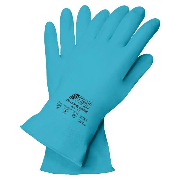 Nitras Cleaner 144 Paar Latexhandschuhe | blau | Gr. 7 - 10