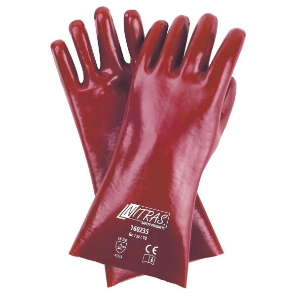 Arbeitshandschuhe | 120 Paar Nitras PVC-Handschuhe | Gr.10 | Länge 35 cm