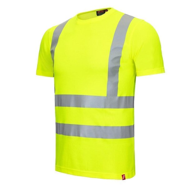 Nitras Motion Tex VIZ Warnschutz T-shirt  | neongelb | XS-6XL |10 Arbeitsshirts