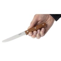 Olympia Steakmesser mit runder Spitze - Holz - 21,5cm - 24 Messer