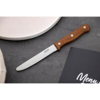 Olympia Steakmesser mit runder Spitze - Holz - 21,5cm - 24 Messer
