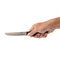Olympia Steakmesser mit runder Spitze - schwarz - 21,5cm - 24 Messer