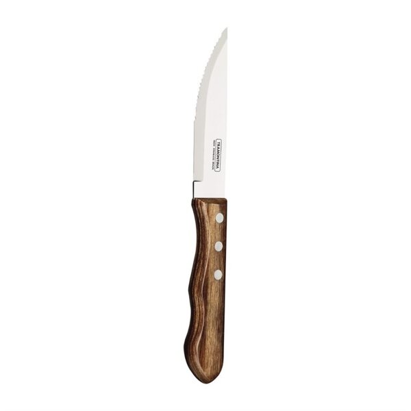 Tramontina Jumbo Steakmesser - Edelstahlklinge - Holzgriff - 12 Messer - 25(L)cm