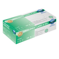1000 Latexhandschuhe Unigloves Lano-E Gel -  Gr. XS - XL - unsteril - puderfrei - mit Lanolin und Vitamin E - weiß - doppelt chloriniert