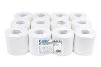 Jumbo-Toilettenpapier FUNNY - mini - 2-lagig - Zellstoff - Ø 15,2 cm - 12 Rollen