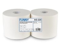 Airlaid-Industrierolle Funny - 1-lagig - hochweiß -...