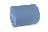 Industrierolle Quicky - 2-lagig - blau - recycling - 33cm - 2 Putztuchrollen