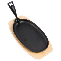 Olympia ovale Servierpfanne - 24 x 14cm - Gusseisen - 4 Pfannen