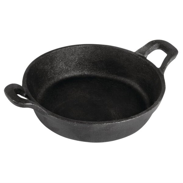 Olympia gusseiserne runde Servierpfanne mit Griffen - Ø 18cm - 4 Pfannen