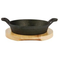 Olympia gusseiserne runde Servierpfanne mit Griffen - Ø 18cm - 4 Pfannen