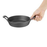 Olympia gusseiserne runde Servierpfanne mit Griffen - Ø 18cm - 4 Pfannen