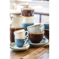 Olympia Kiln Cappuccinotassen Moos | 23cl | Porzellan | 12 Tassen