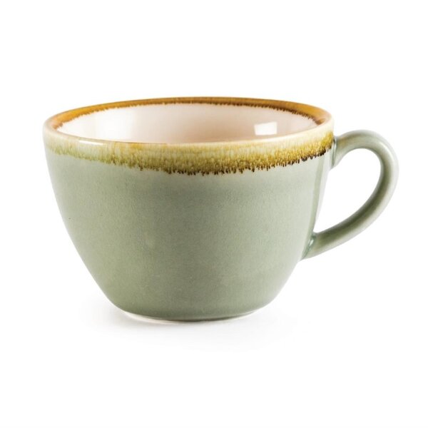 Olympia Kiln Cappuccinotassen Moos | 34cl | Porzellan | 12 Tassen