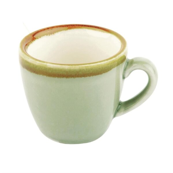 Olympia Kiln Espressotassen Moos - 8,5cl - 12 Tassen spülmaschinenfest