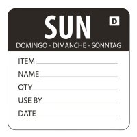 Hygiplas auflösbare Etiketten Sonntag - schwarz -...