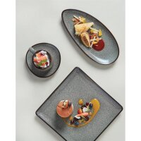Olympia Mineral blattförmigeTeller - 30,5 x 14,5cm - 12 Porzellanteller
