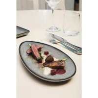 Olympia Mineral blattförmigeTeller - 30,5 x 14,5cm - 12 Porzellanteller