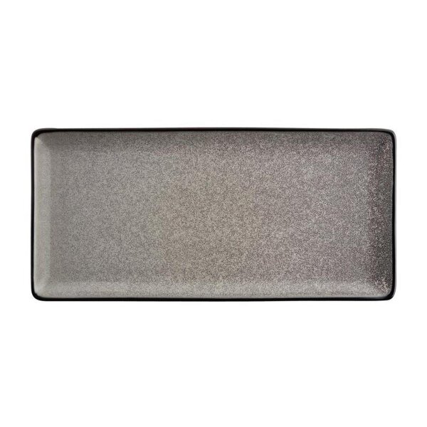 Olympia Mineral rechteckige Teller - 33,5 x 16cm - Porzellan - 12 flache Teller