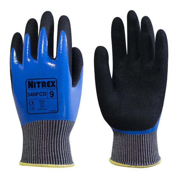 Nitrex 340 FCD - Arbeitshandschuhe - 60 Paar - Gr. XS-XXL - Industriehandschuhe