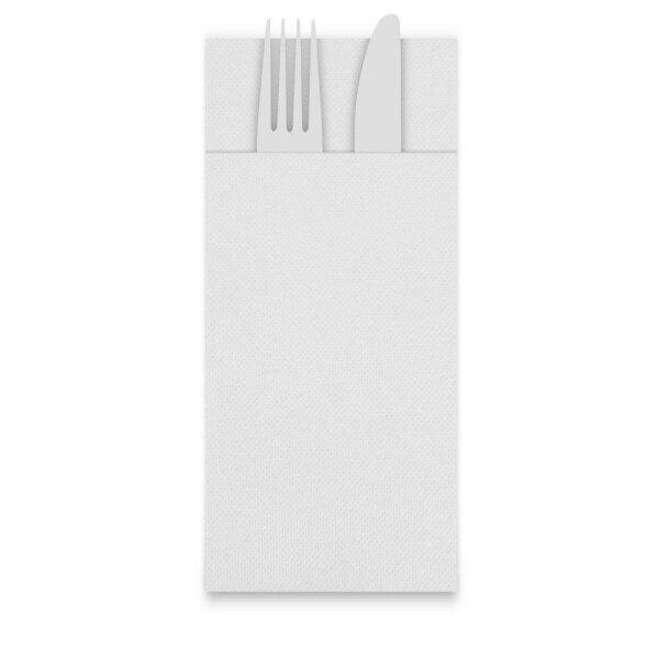 Bestecktaschen "Point-to-Point" - 32 x 38 cm - weiß - 1/8-Falz - 1250 Taschen