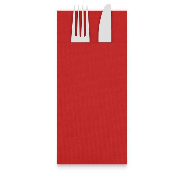 Bestecktaschen "Point-to-Point" - 32 x 38 cm - rot - 1/8-Falz - 1250 Taschen