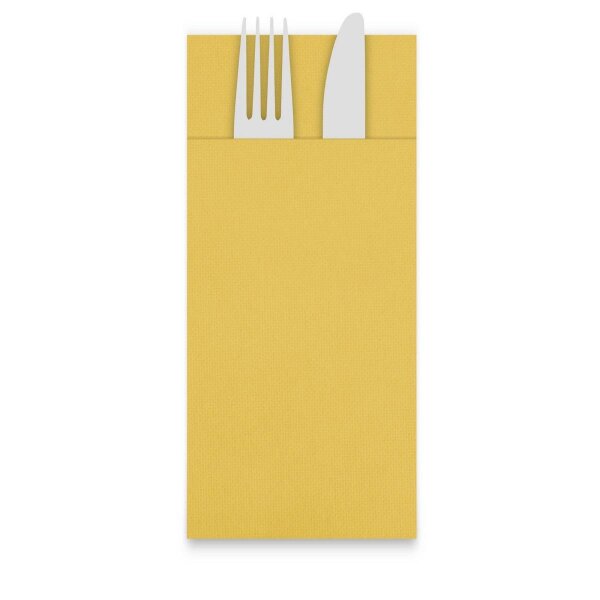 Bestecktaschen "Point-to-Point" - 32 x 38 cm - gelb - 1/8-Falz - 1250 Taschen