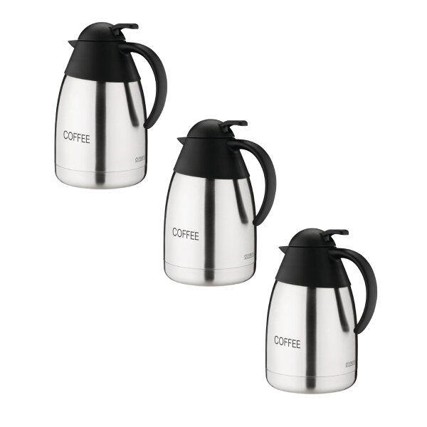 Thermoskanne Olympia 1,5L COFFEE - Edelstahl und Polypropylen - 3 Kannen